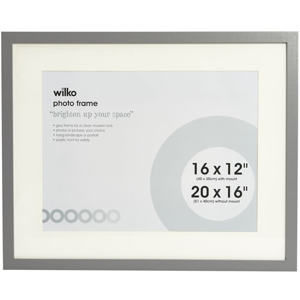 Wilko Grey Photo Frame 20 x 16 Inch Image 1
