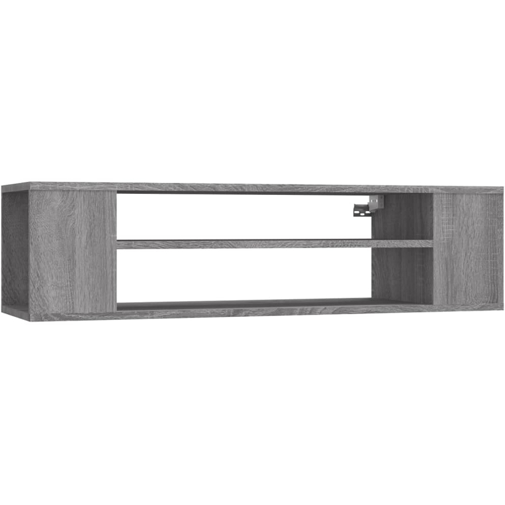 vidaXL 2 Shelf Grey Sonoma Wall Mounted TV Cabinet Image 2