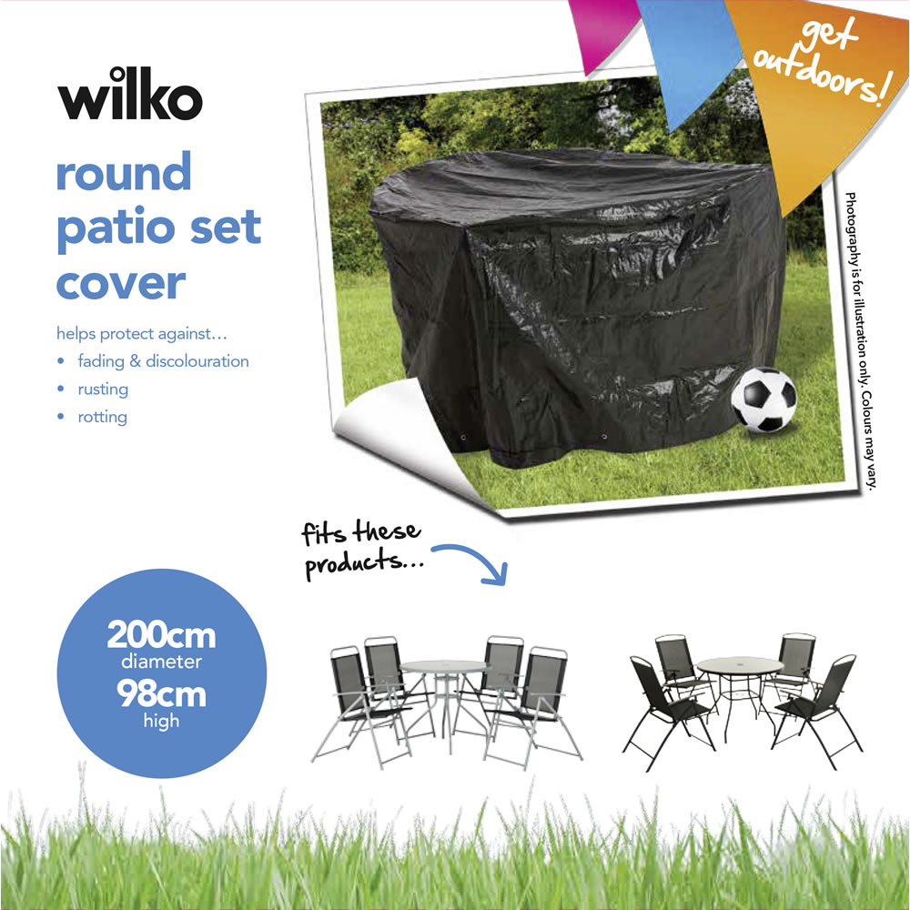 Wilko Round Patio Set Polyethylene Cover Image 2