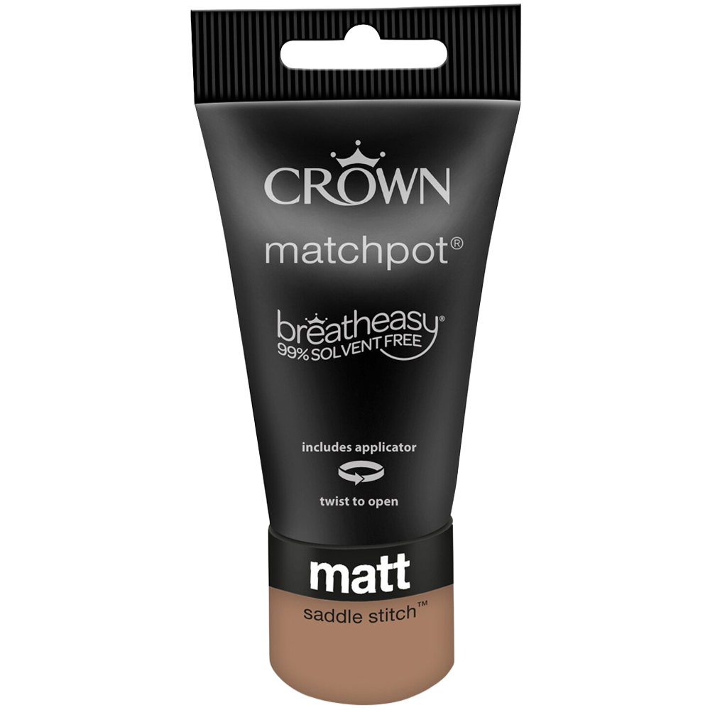 Crown Breatheasy Saddle Stitch Matt Feature Wall Tester Pot 40ml Image