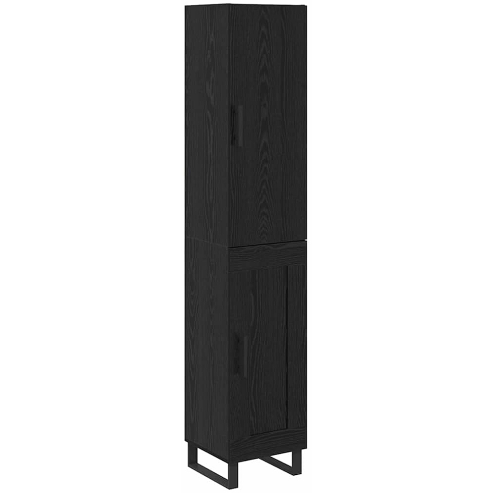 vidaXL 2 Door Black Oak Sideboard Image 2