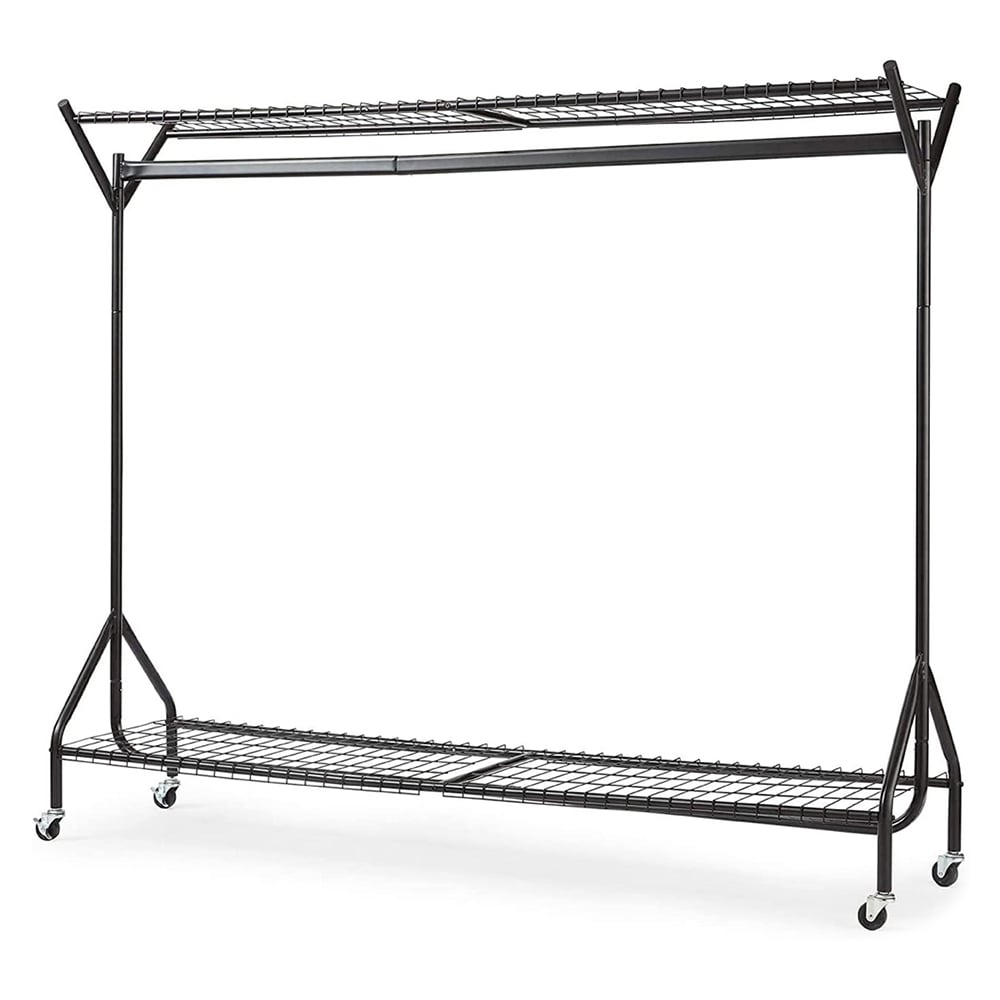 House of Home Heavy Duty Clothes Rail with Two Racks 6 x 5ft Image 1