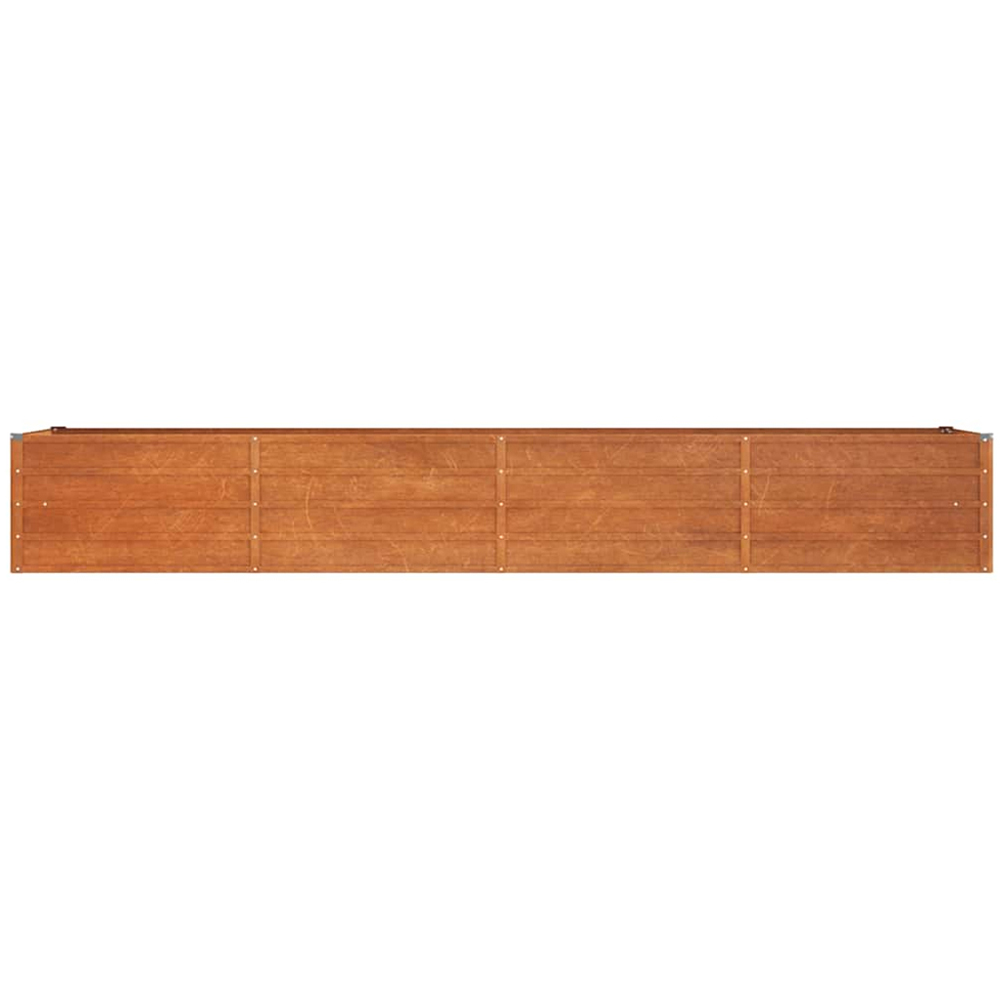 vidaXL Brown Corten Steel Raised Garden Bed 45 x 320 x 320cm Image 2