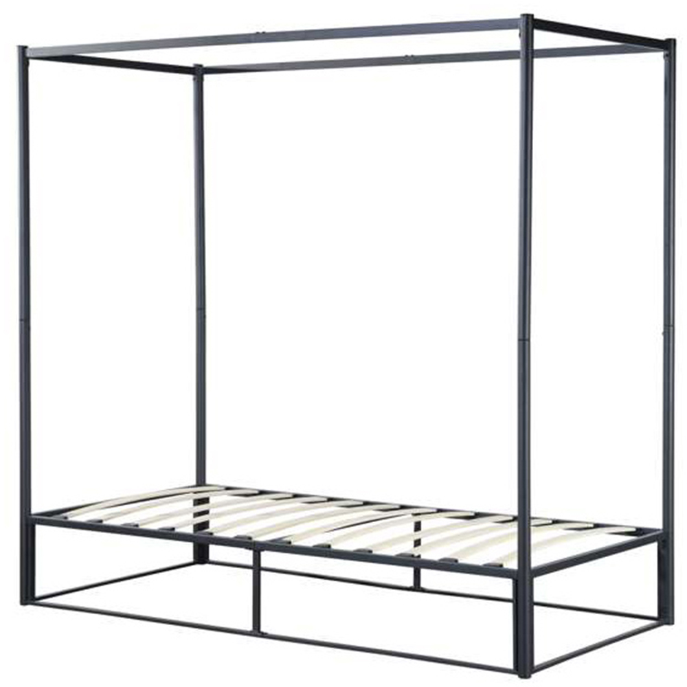 Farringdon Single Black Metal 4 Poster Bed Frame Image 2