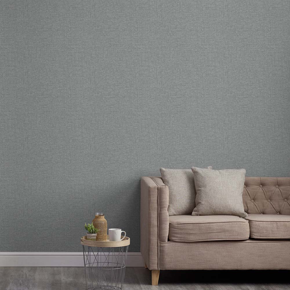 Grandeco Rotan Textile Grey Textured Wallpaper By Paul Moneypenny Image 3