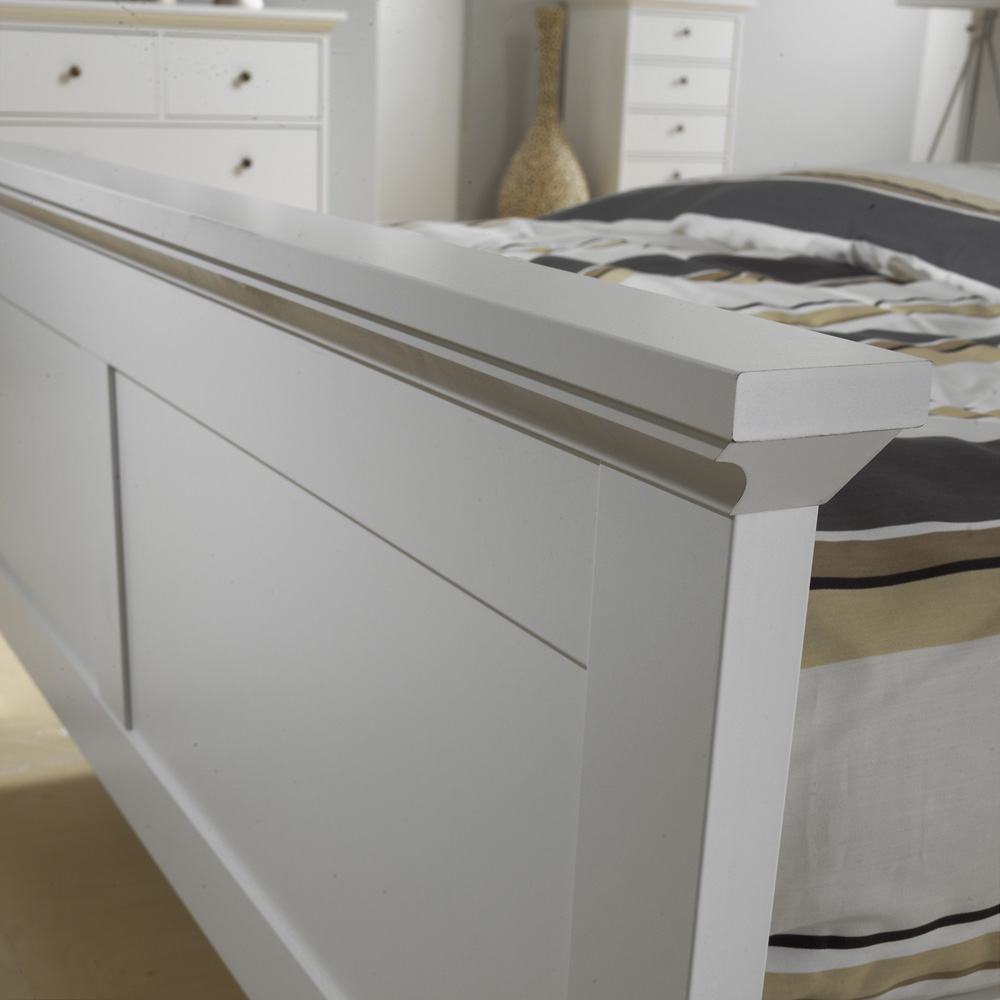 Florence Paris Super King White Wooden Bed Image 6