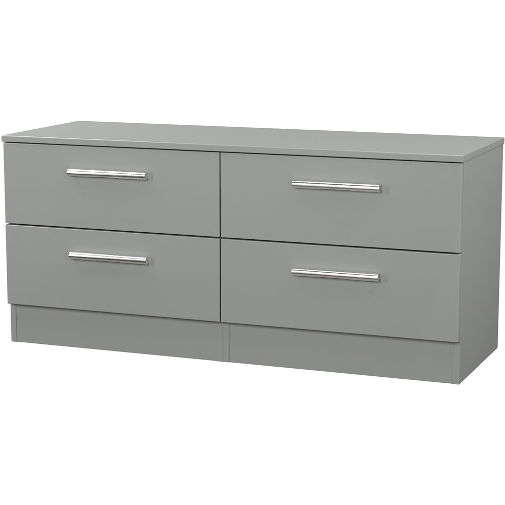 Crowndale Contrast 4 Drawer Dusk Grey Bed Box Ready Assembled Image 3