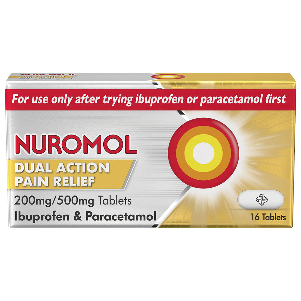 Nuromol Dual Action Pain Relief 16 Tablets Image 1