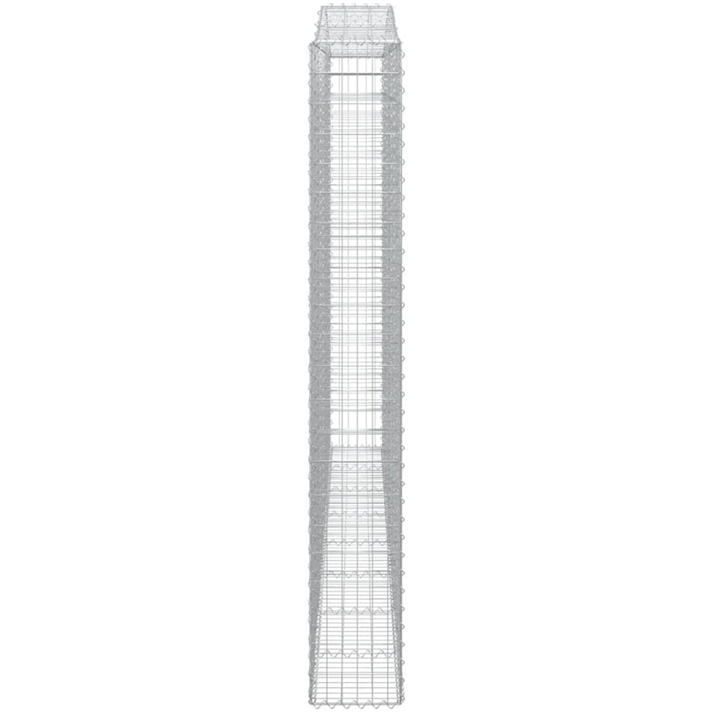 vidaXL Silver Galvanised Iron Arched Gabion Basket 400 x 30 x 220/240cm Image 3