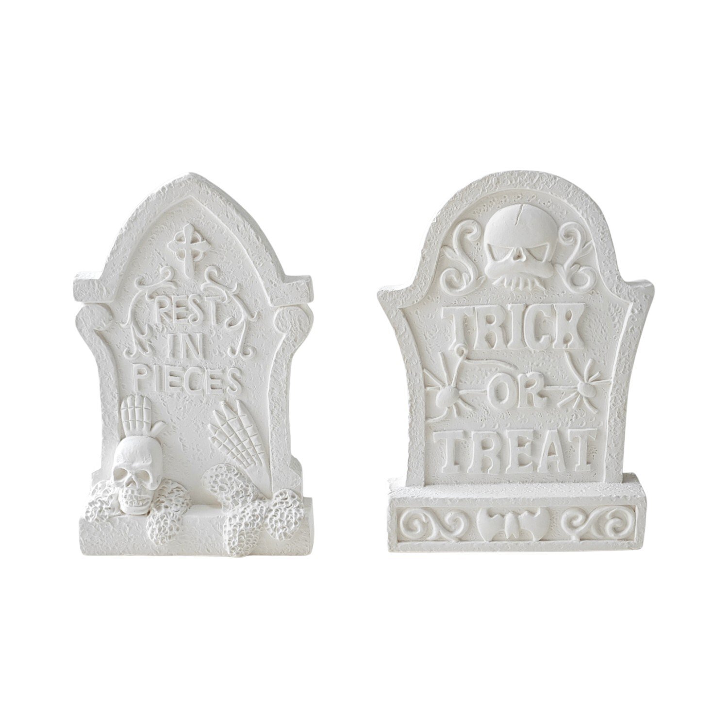 Pack of 2 Ceramic Tombstones White Image 3