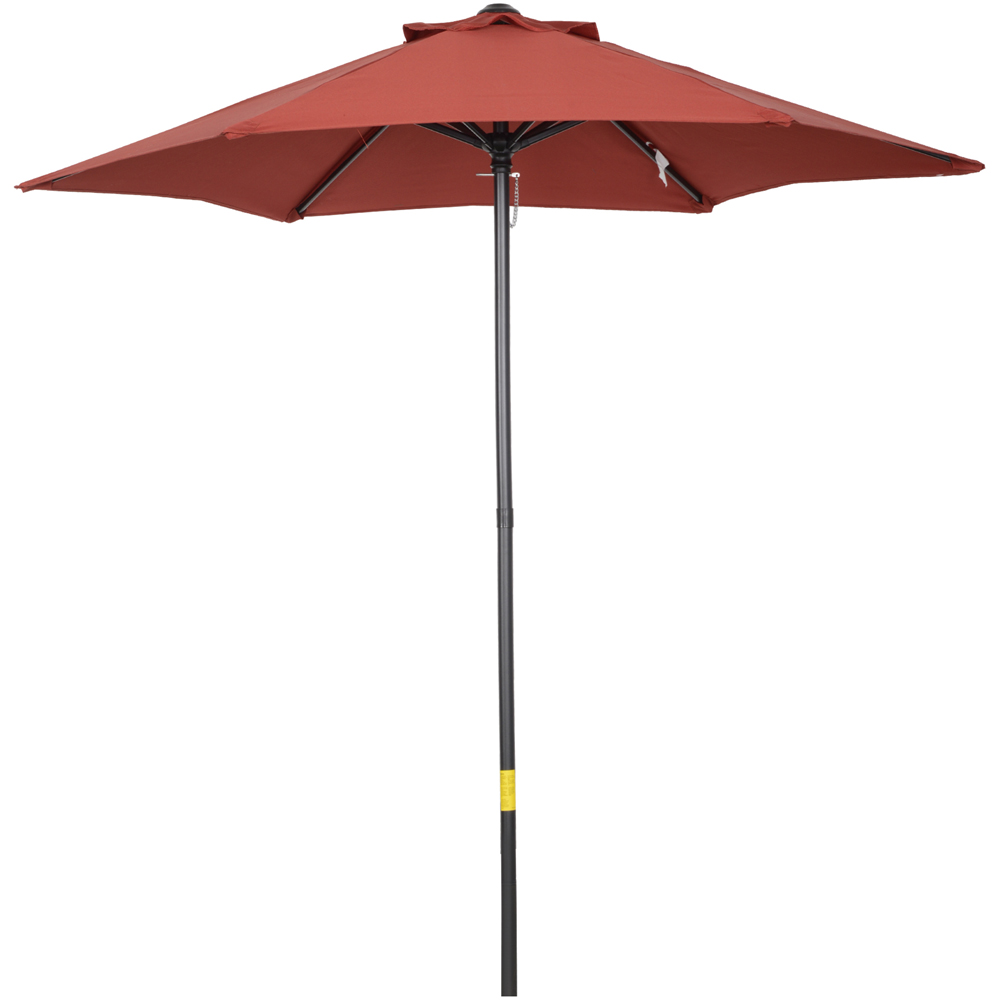 Outsunny Wine Red Push Open Parasol 2m Image 1