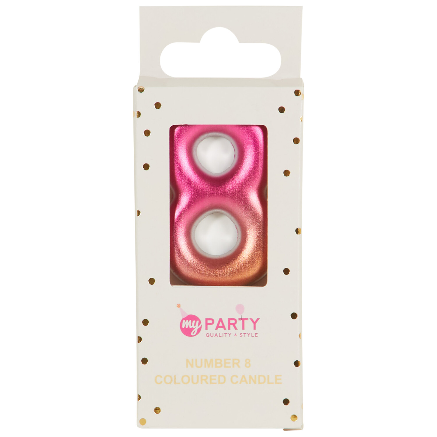 Coloured Number Candle - Pink / 8 Image 1