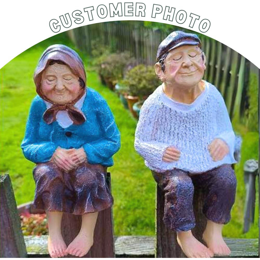 Marco Paul Sitting Grandmother Statue Garden Ornament Image 3
