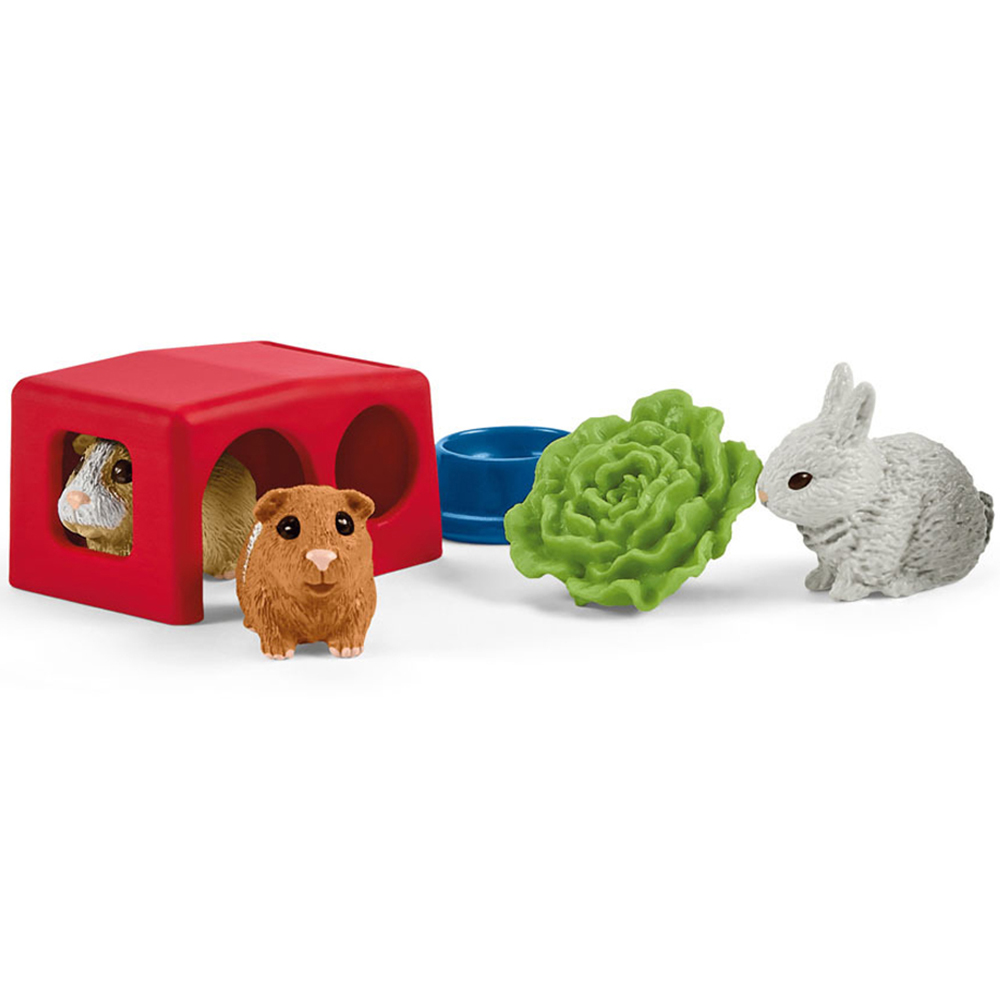 Schleich Farm World Rabbit and Guinea Pig Hutch Toy Playset Image 2