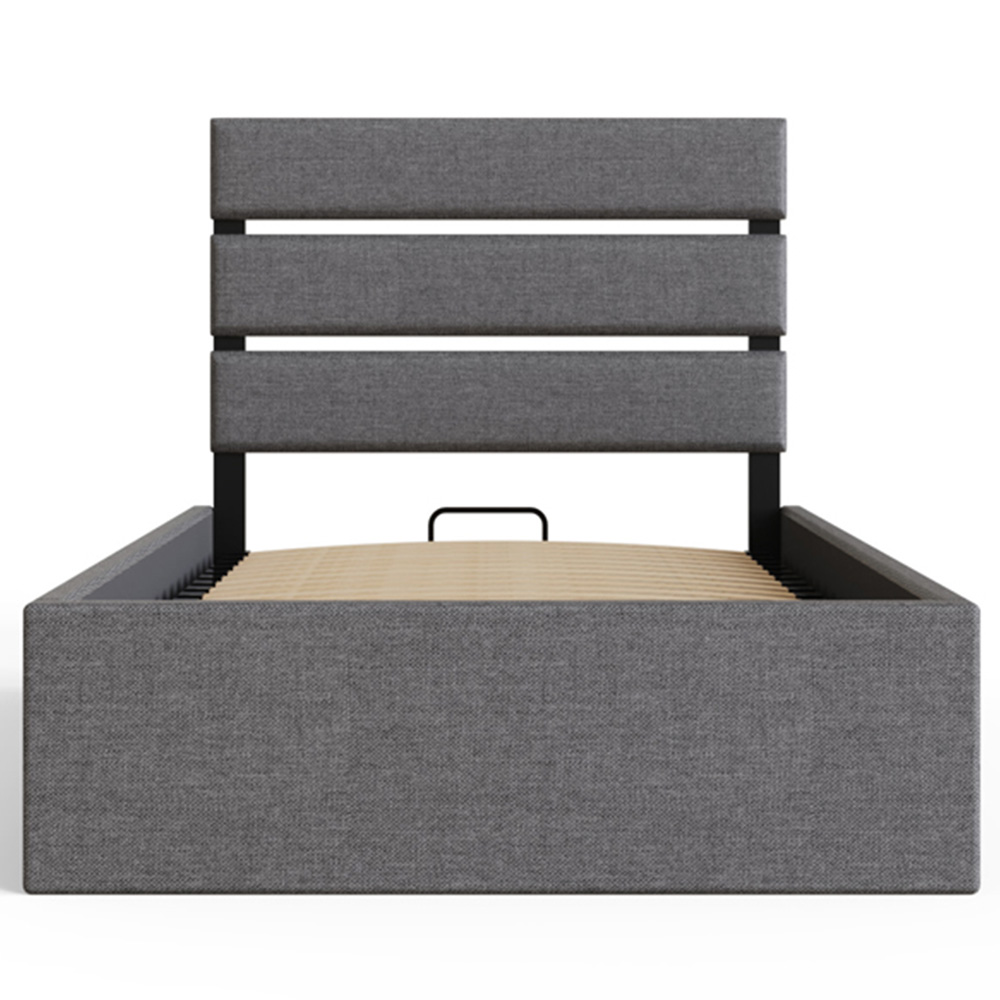 GFW Hudson Single Grey End Lift Ottoman Bed Image 4