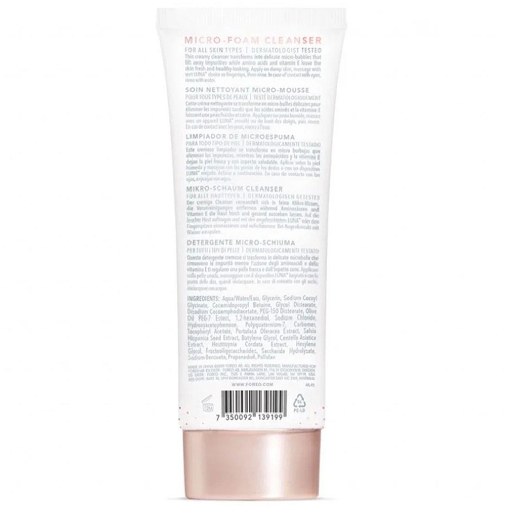 Foreo Micro-Foam Cleanser Gentle Foaming Face Wash 100ml Image 4