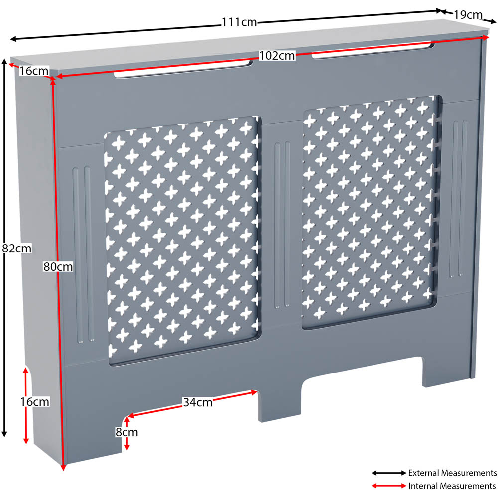 Vida Designs Oxford Grey Radiator Cover Medium Image 8