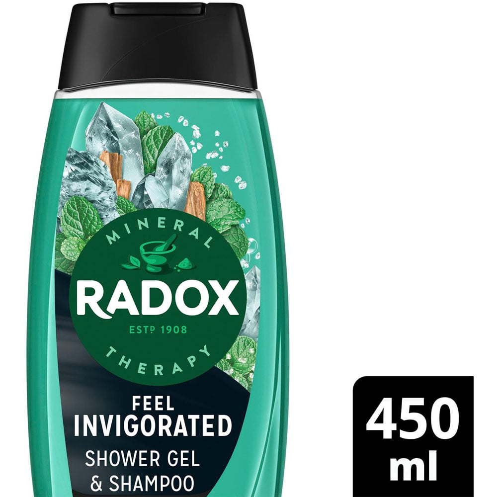 Radox Mineral Therapy Feel Invigorated 2 in 1 Shower Gel and Shampoo 450ml 12 Pack Image 3