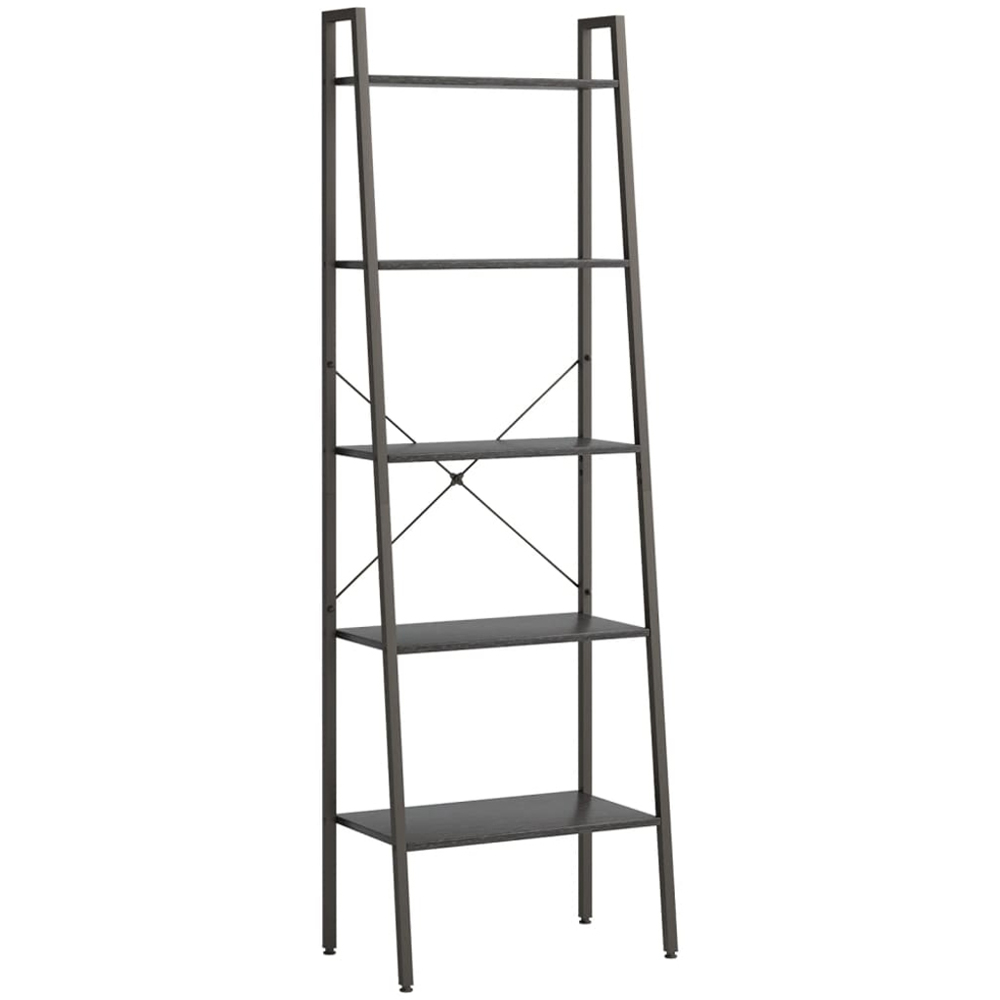 vidaXL 5-Tier Black Standing Shelf Image 2