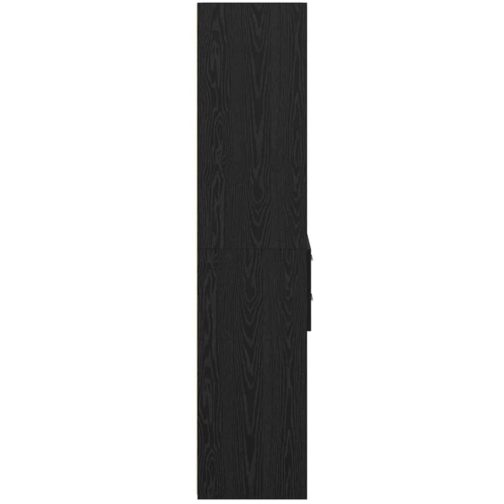 vidaXL 2 Drawer 5 Open Shelf Black Oak Slim Highboard Image 6