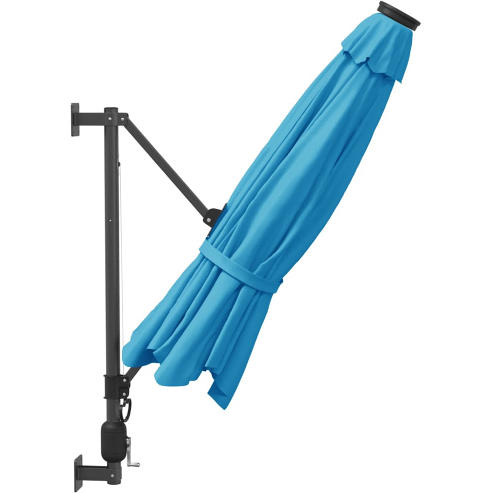 vidaXL Blue Wall Mounted Parasol 2.9m Image 4