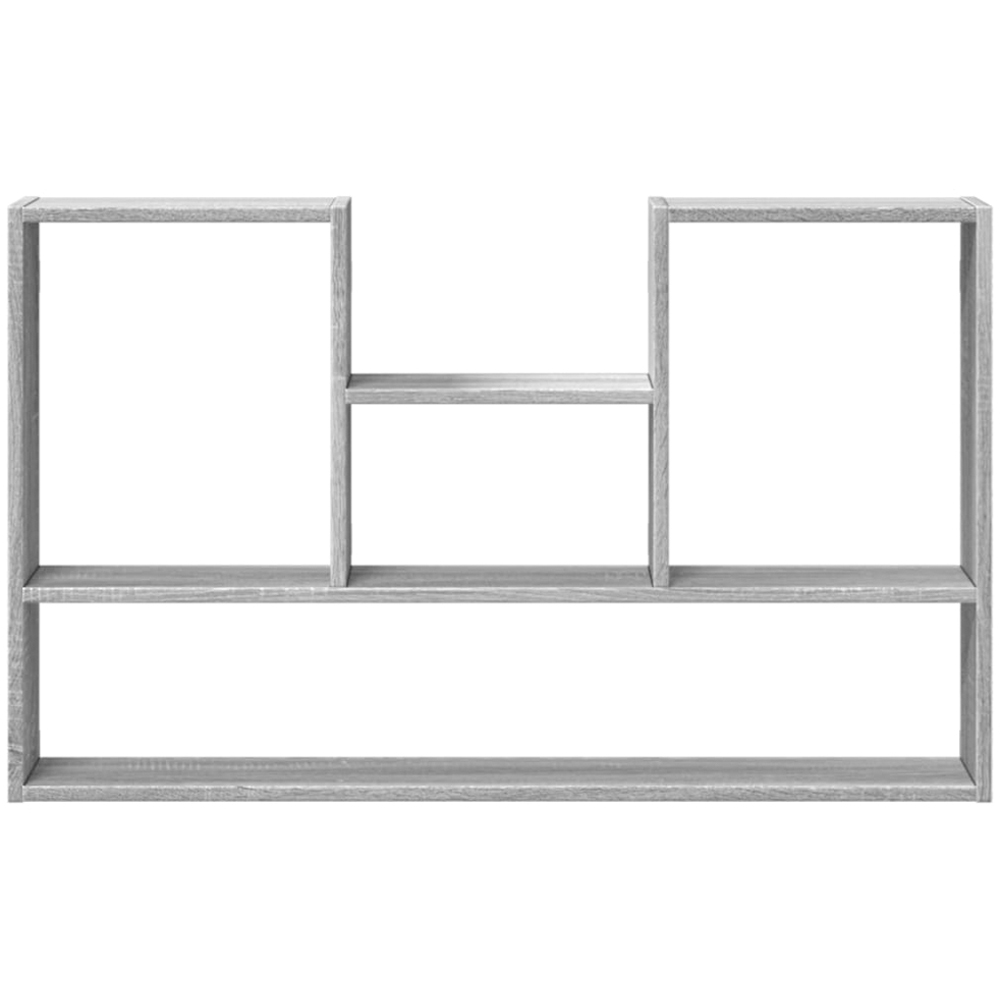 vidaXL 4 Open Shelf Grey Sonoma Wall Shelf Image 3