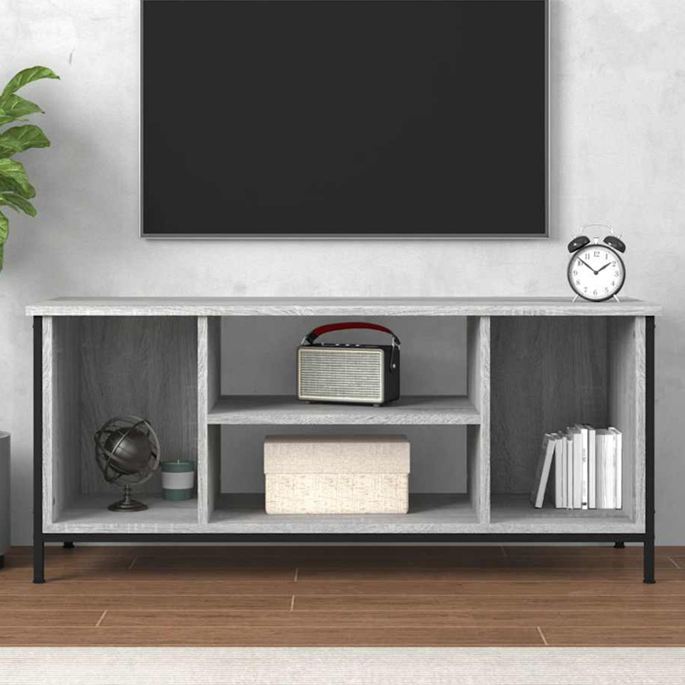 vidaXL 4 Shelf Grey Sonoma TV Cabinet Image 1