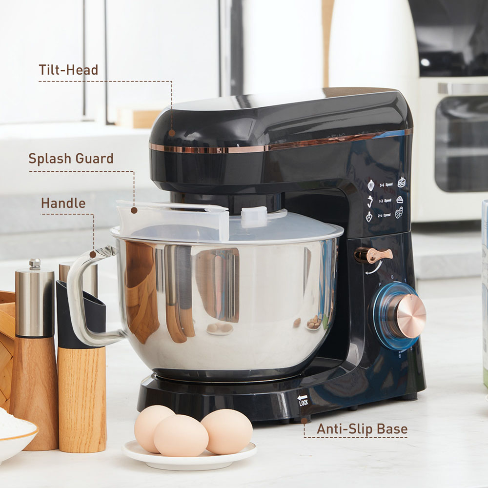 HOMCOM 800-251V70BK Black 5L Electric Stand Mixer 1400W Image 8
