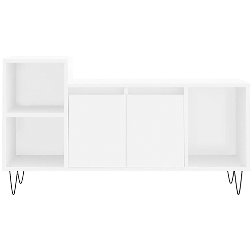 vidaXL 2 Door 3 Shelf White TV Cabinet Image 5