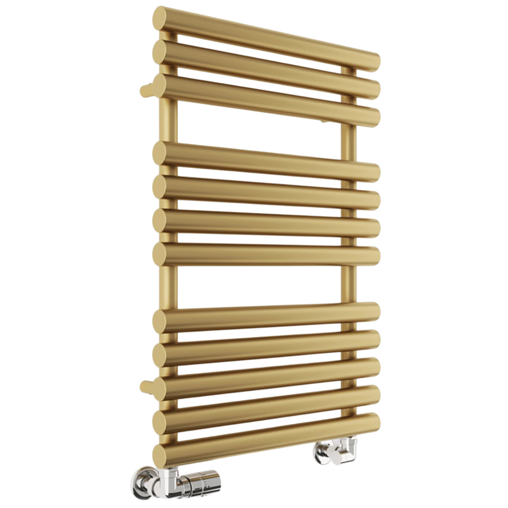 Terma Rolo Towel 1592BTU Brass Heated Towel Rail 755 x 520mm Image 1