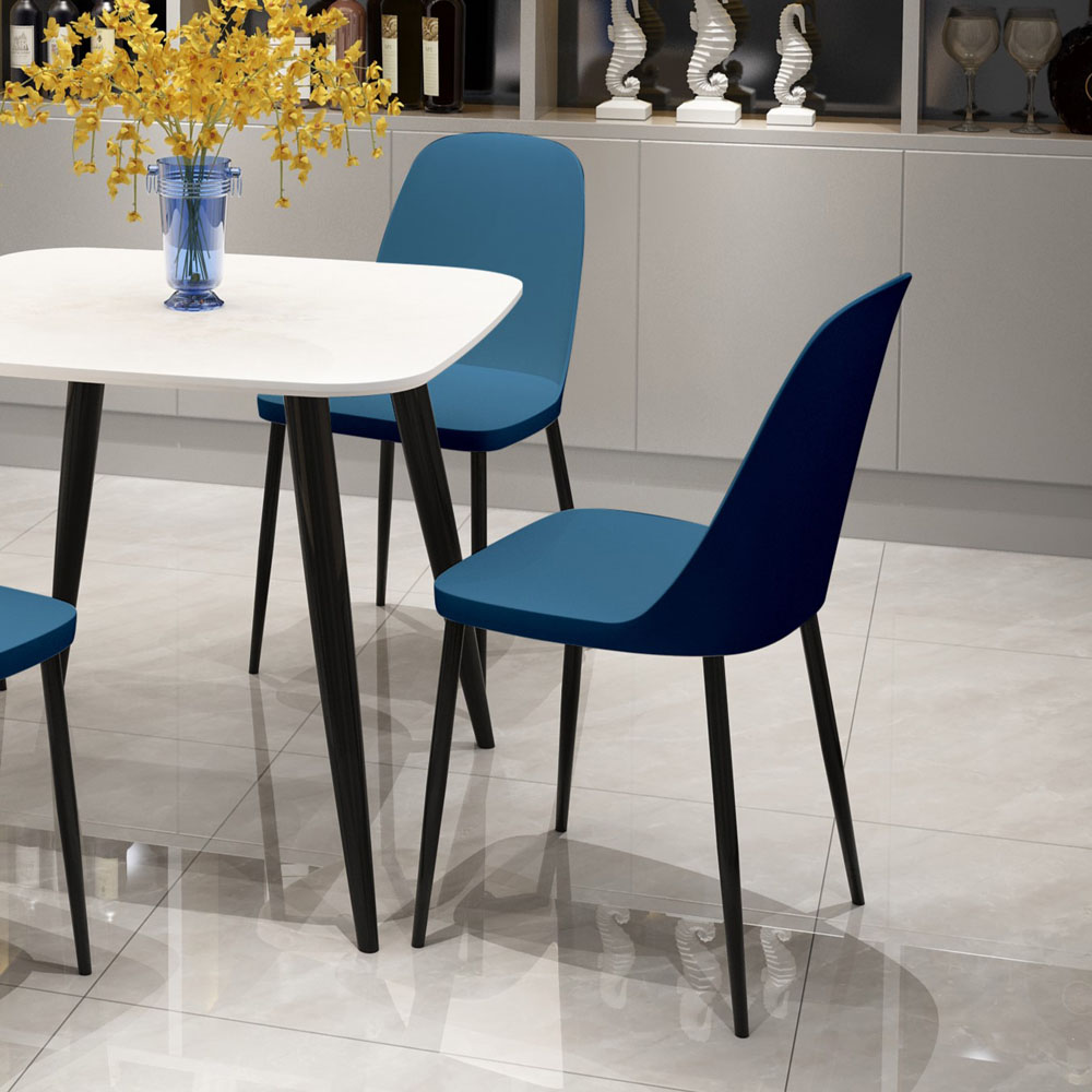 Core Products Aspen Set of 2 Blue and Black Dining Chair Image 4