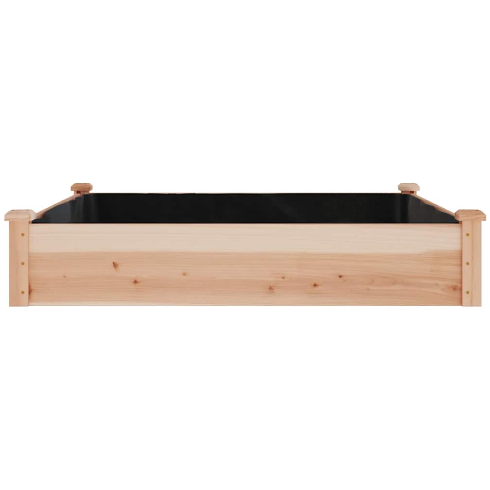 vidaXL Natural Solid Fir Wood Raised Garden Bed 120 x 120 x 25cm Image 4