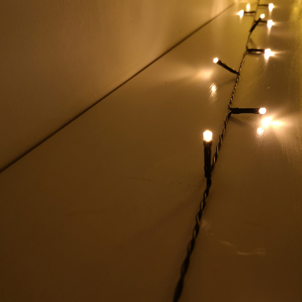 Premier TimeLights 1000 Vintage Gold LED Multi-Function Green Cable String Light 100m Image 3