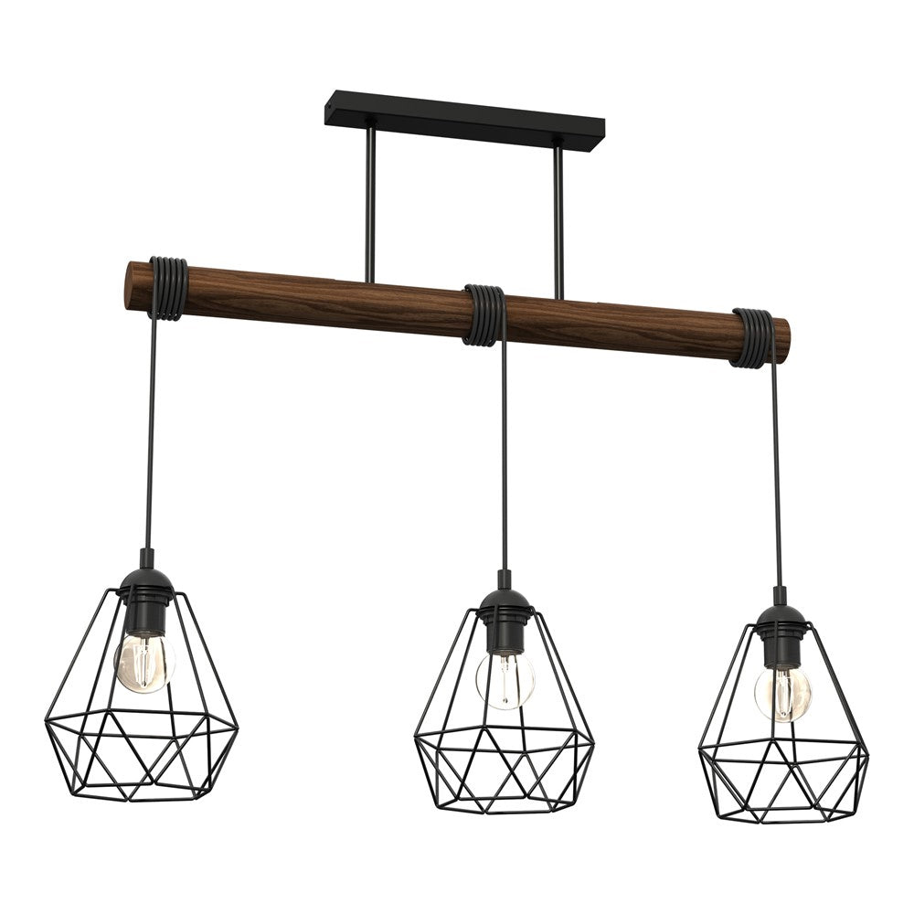 Milagro Acero Black Pendant Lamp 230V Image 1