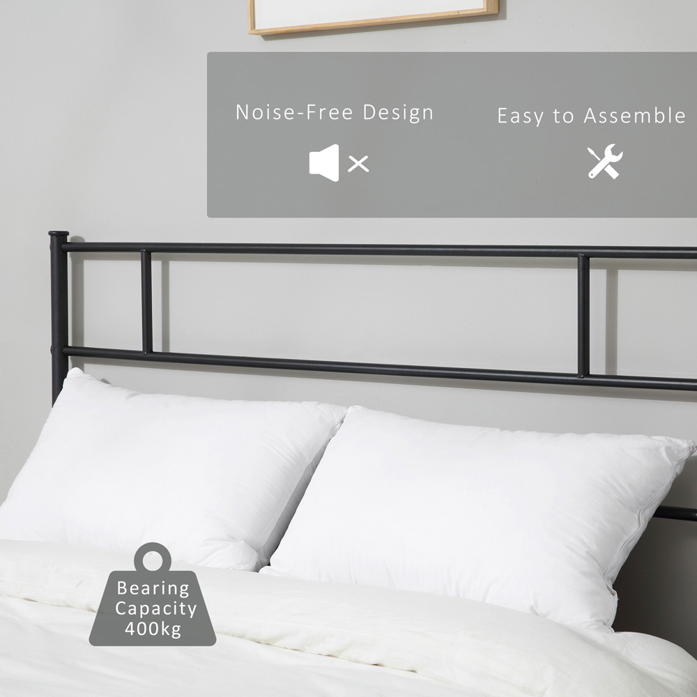 Simple black deals metal bed frame