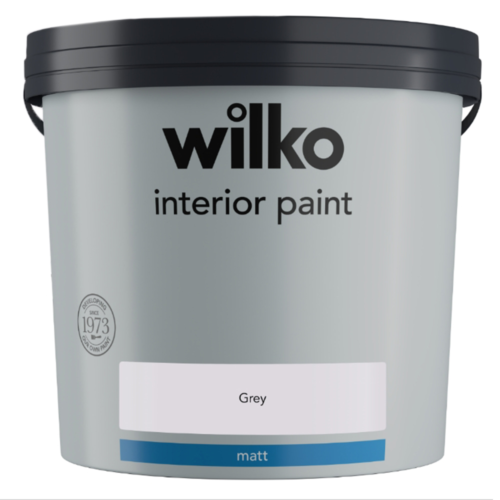 Wilko Interior Grey Matt Emulsion Paint 5L Image 2