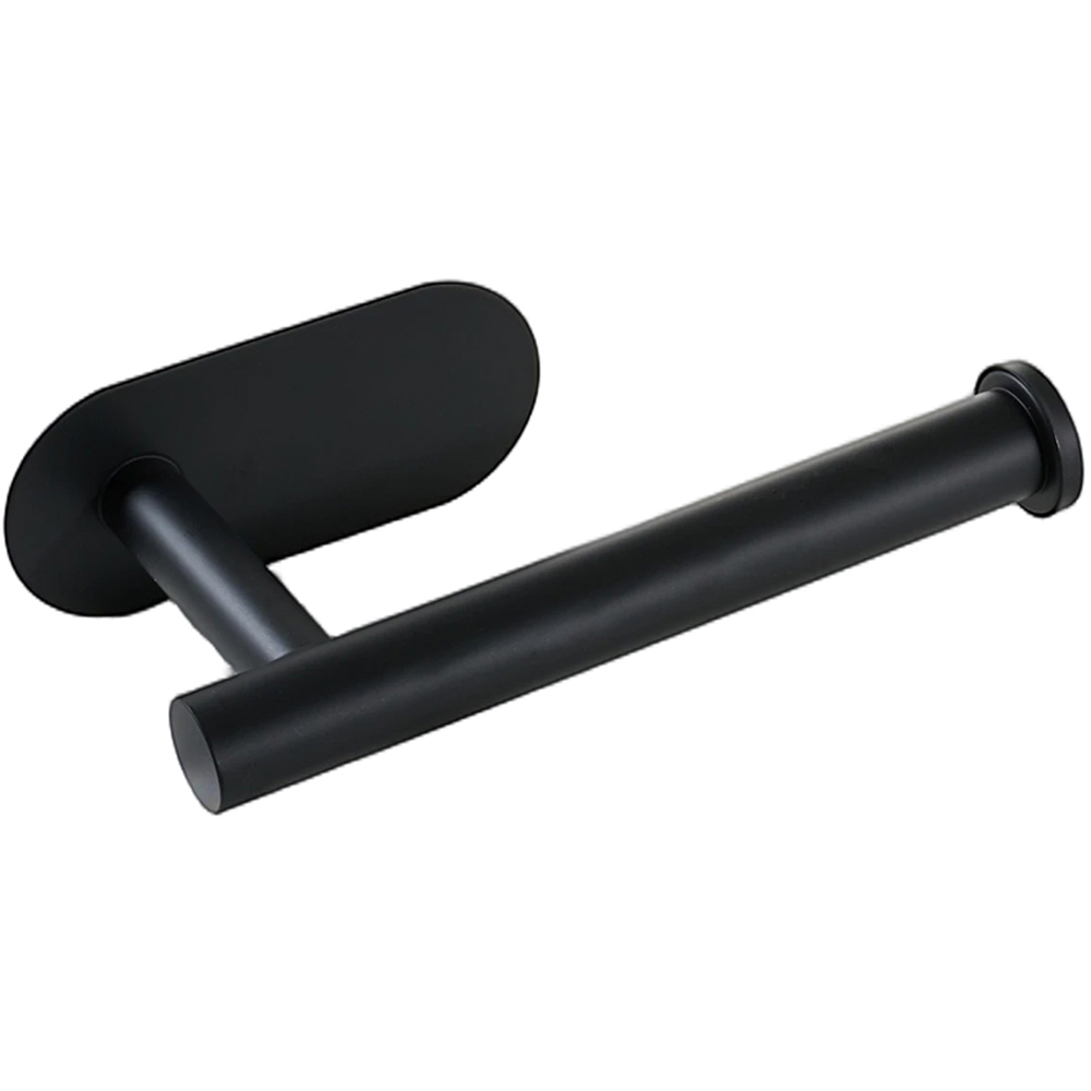 Living and Home 5-Piece Black Wall-Mounted Stainless Steel Bathroom Hardware Set Image 2