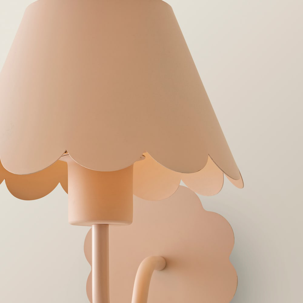 ValueLights Hallie Pink Scallop Rechargeable Wall Light 2 Pack Image 4