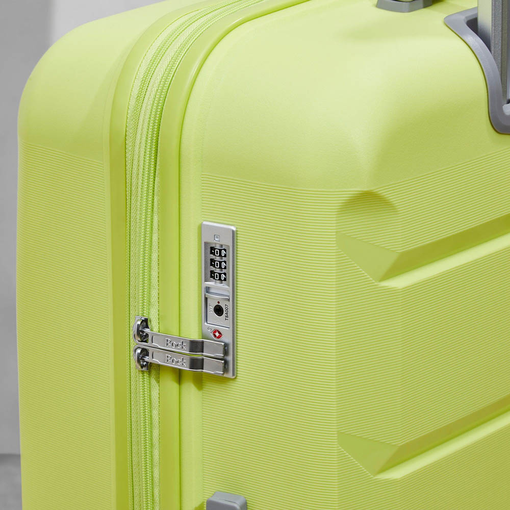 Rock Tulum Set of 3 Green Hardshell Expandable Suitcases Image 6