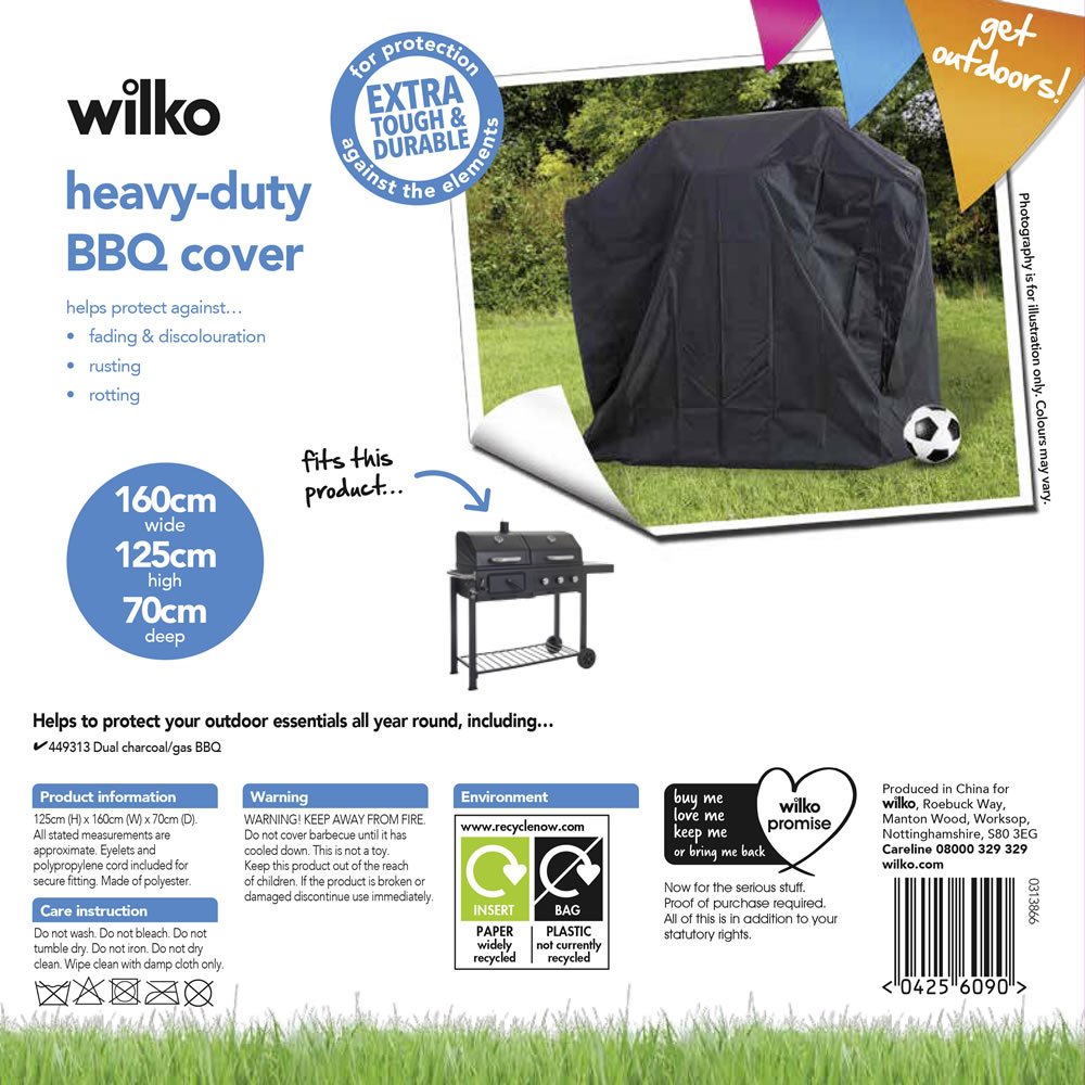 Wilko Deluxe Dark Green BBQ Cover Large Image 6