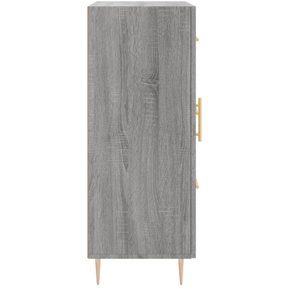 vidaXL Single Door 3 Drawer Grey Sonoma Sideboard Image 7