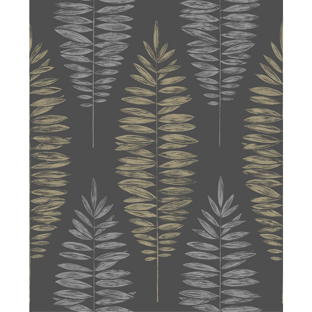 Graham & Brown Boutique Wallpaper Lucia Black and Copper Image 1