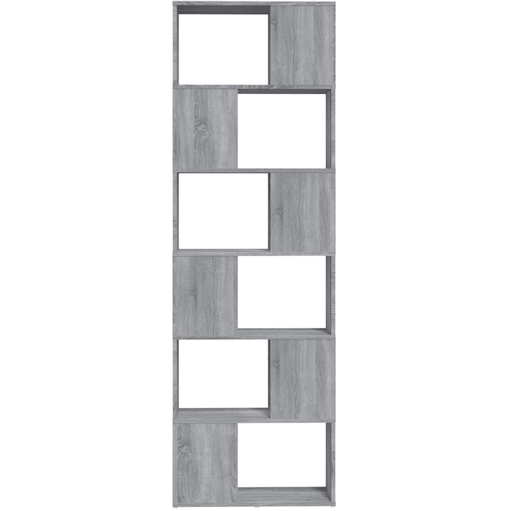 vidaXL 6 Shelf Grey Sonoma Bookcase Image 3