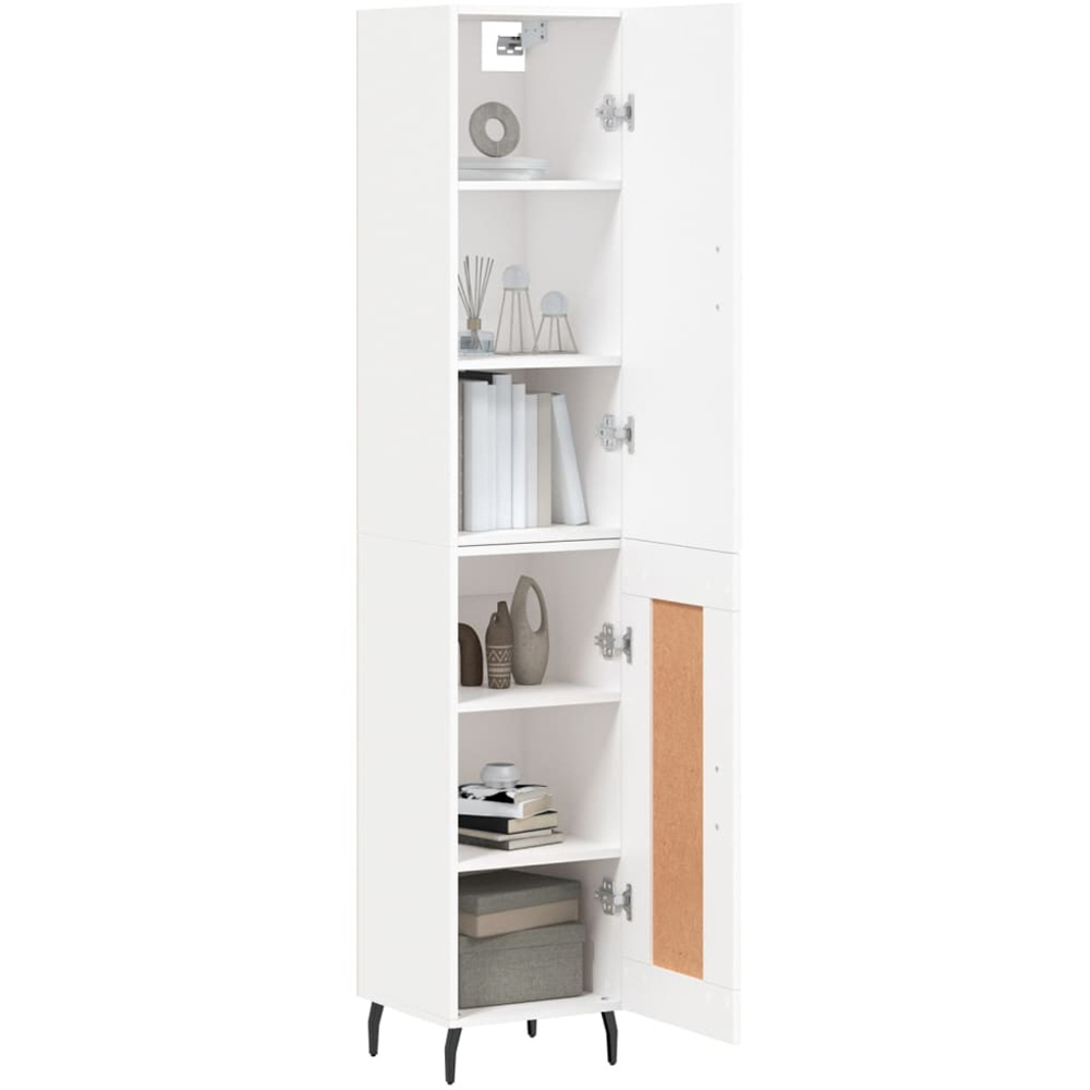 vidaXL 2 Door White Tall Highboard Image 3