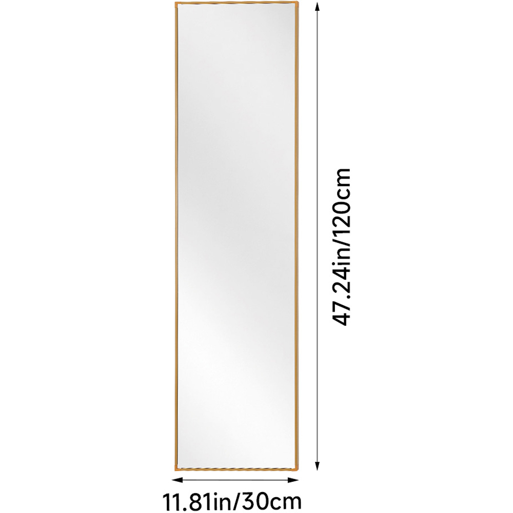 Living and Home Gold Slim Full Length Wall Mounted Mirror 120cm Image 8