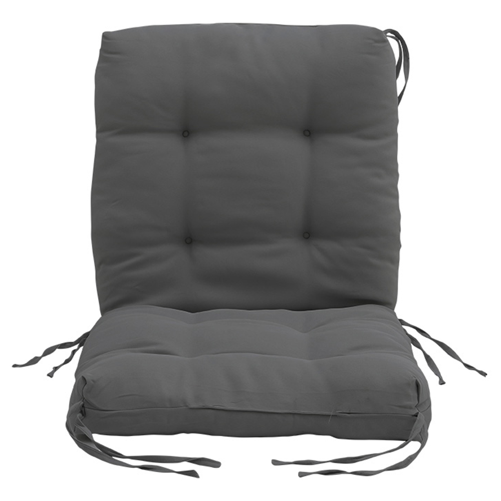 Living and Home Dark Grey Deep Seat Lawn Chair Cushion Image 2