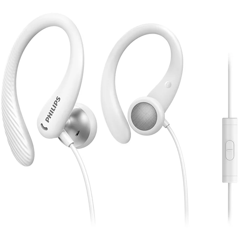 Philips TAA1105 White In-Ear Sports Headphones with Loop and Microphone Image 2