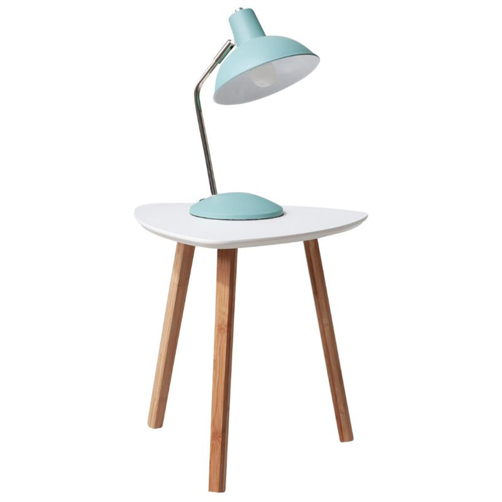 Noa and Nani Malme White and Natural Pine Small Side Table Image 2