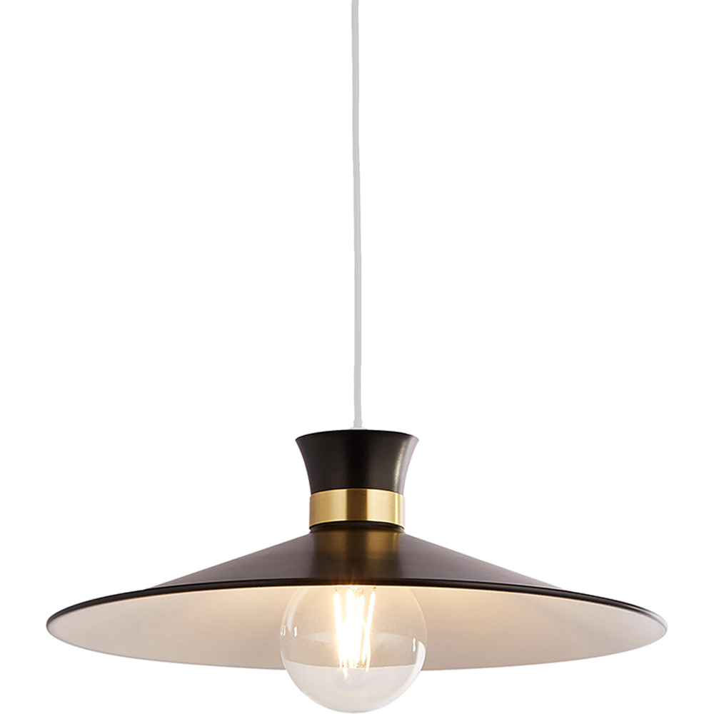 Lighting Collection Daniels Black Ceiling Lamp Shade Image 3