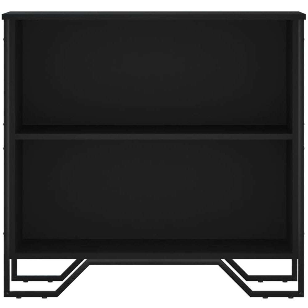 vidaXL 2 Shelf Black Bookcase Image 4